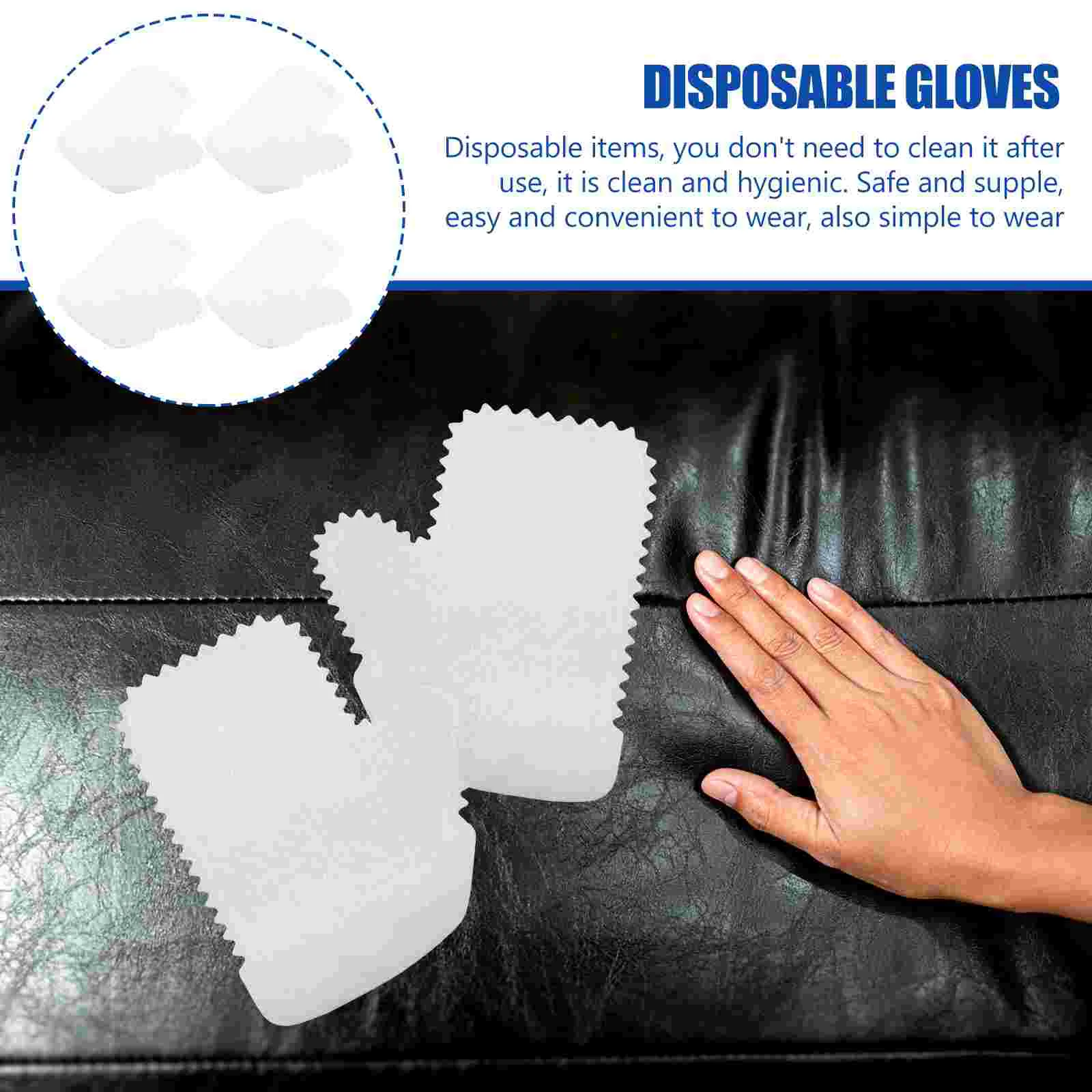 10 Pcs Toothed Cleaning Gloves Home Non-woven Fabric Hand Protector for Furniture