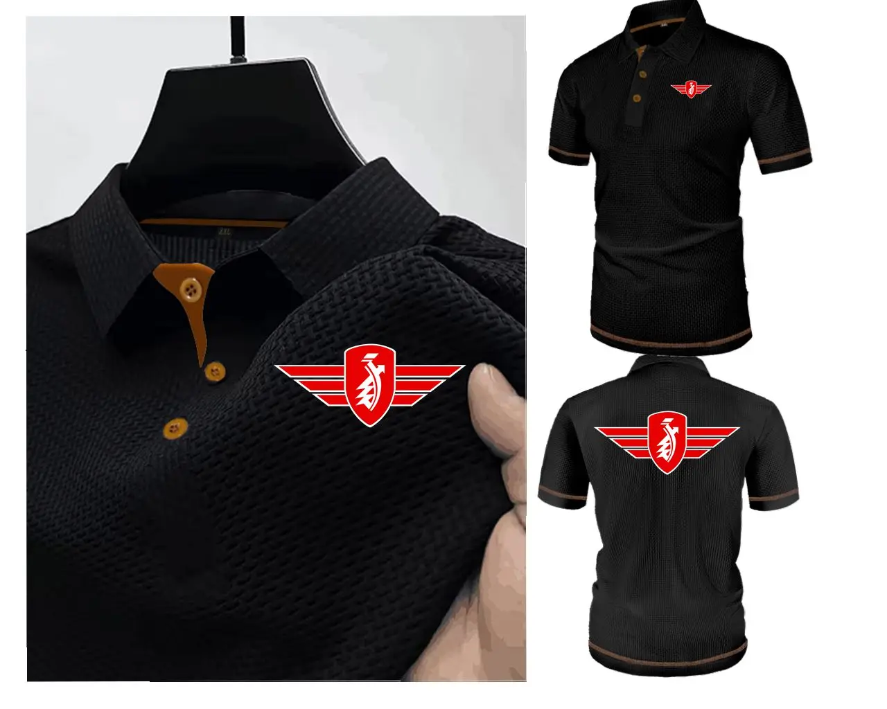 Camiseta Polo de Secado Rápido de Nylon Ice Silk con Rejilla de Burbujas para Motocicleta Zundapp, Jersey de Golf, Camiseta Deportiva Transpirable para Grupo Empresarial y Fitness