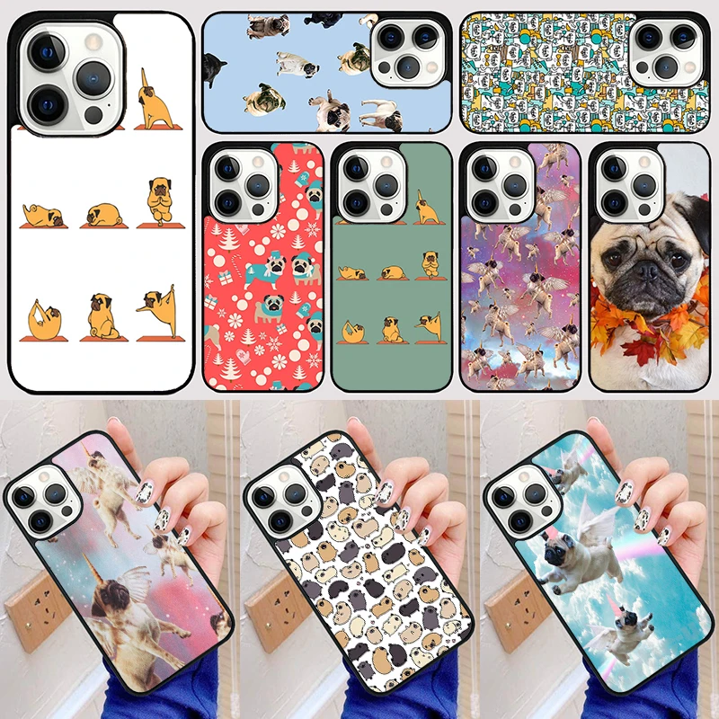 CUTE PUPPY PUG DOG MOPS Phone Case Back Cover for iPhone 16 15 SE2020 14 13 11 12 Pro Max mini XS XR X PlusS Fundas Coque