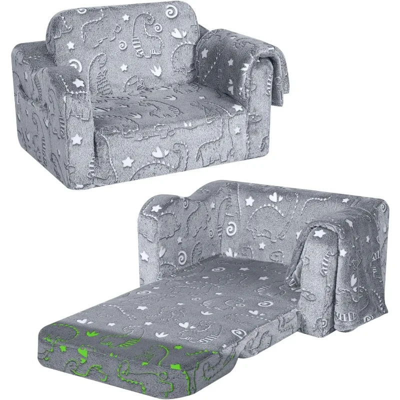 

Toddler Couch That Fold Out, Kids Chair, Comfy Baby Couch Sofa Convertible to Lounge for Playroom