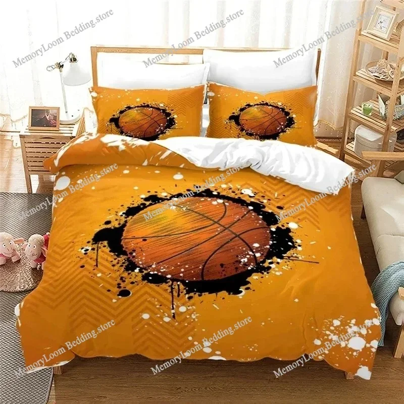 3D Basketball Sports Man Printed Bedding Set Duvet Cover Set Soft Comforter Cover with Pillowcase Set Twin Full Queen King Size