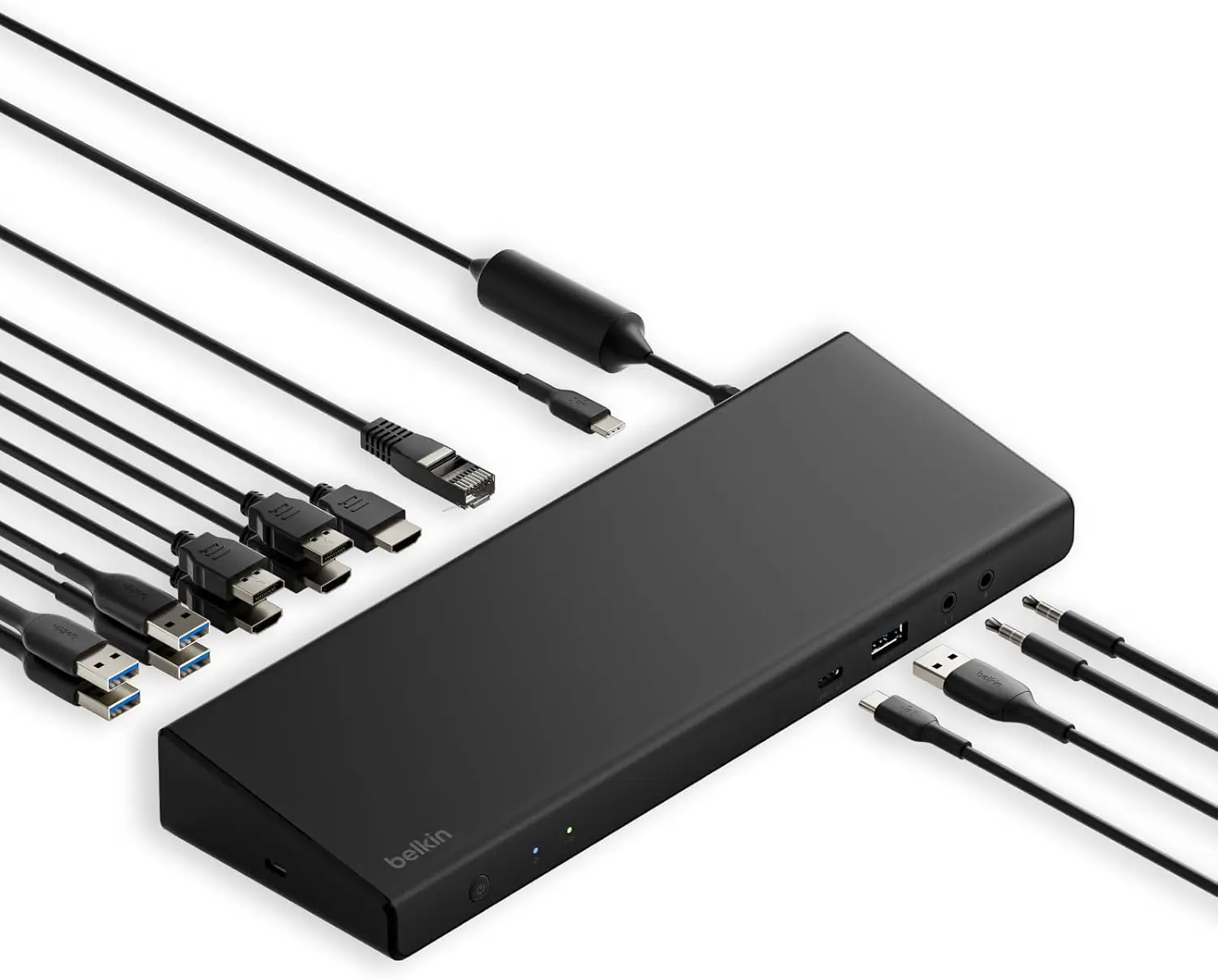 

Universal Triple Display Docking Station with 3 HDMI, 2 DisplayPorts for 4K, 85W PD, USB-C & Multiple Ports