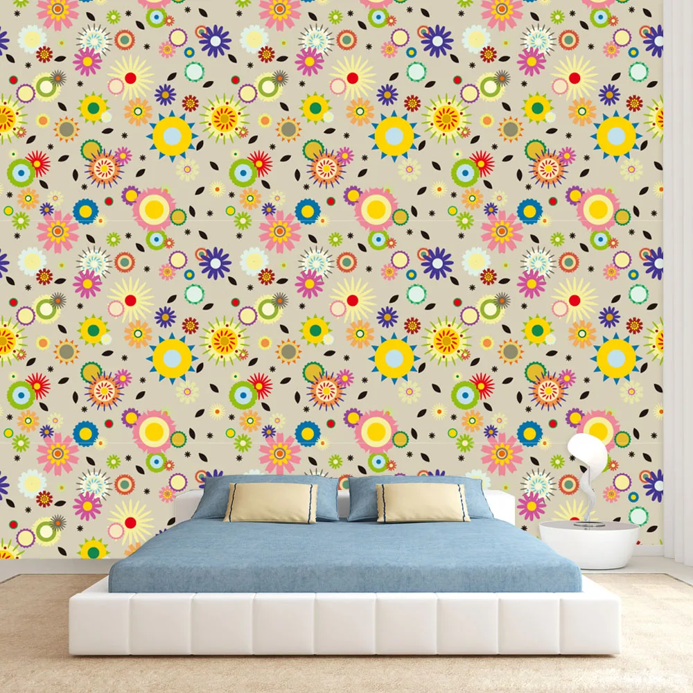 

Современные самоклеящиеся обои для декора стен: настенная роспись с цветочным узором под подсолнухи для гостиной и спальни девочки