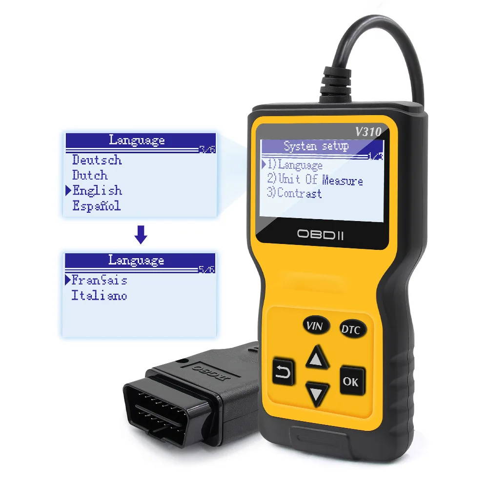 Car OBD2 Code Reader Scanner V310 ELM327 Scanner Diagnostic Tools Clear Engine Fault Repair Kit Automobile Scanning Tool