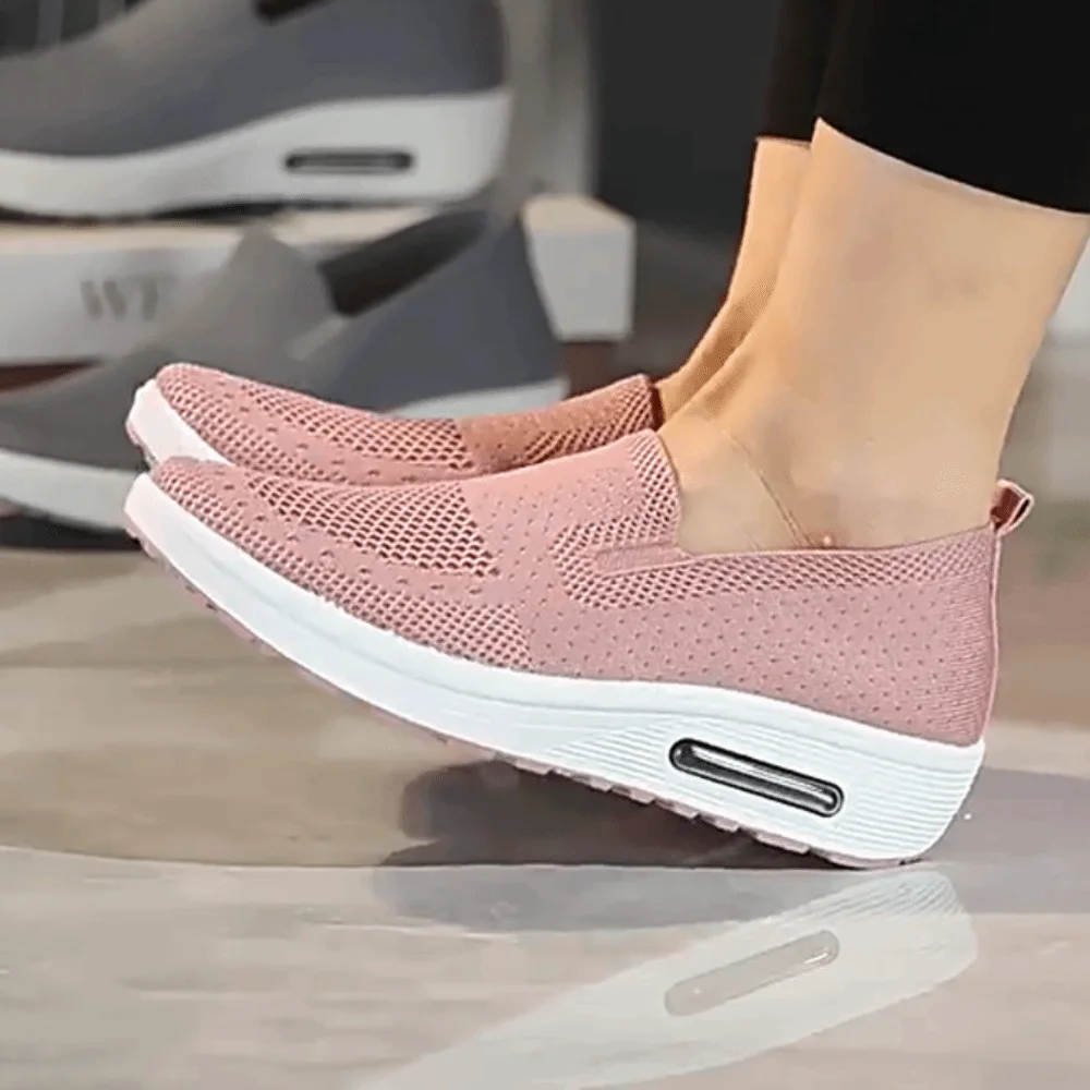 

Mesh Surface Women's Sports Shoes Thin Design Soft-Soled Running Sneakers Thick Bottom Air Cushion Casual Shoes Spring Autumn