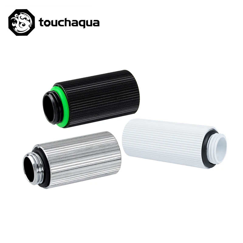 

2pcs Bitspower Touchaqua G1/4" 40mm Extender,Cooling Kit Build Fittings Connector Black ,Silver,TA-F64