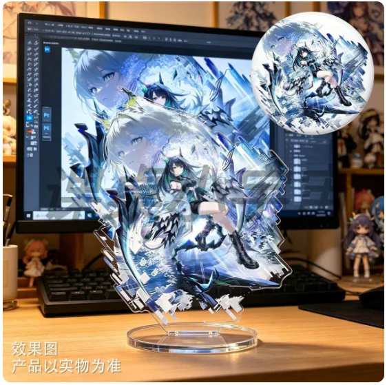 Japanese Anime Arknights Mon3tr Acrylic Stand Figure Model Plate Cosplay Collection Desktop Decor Gifts XYZ