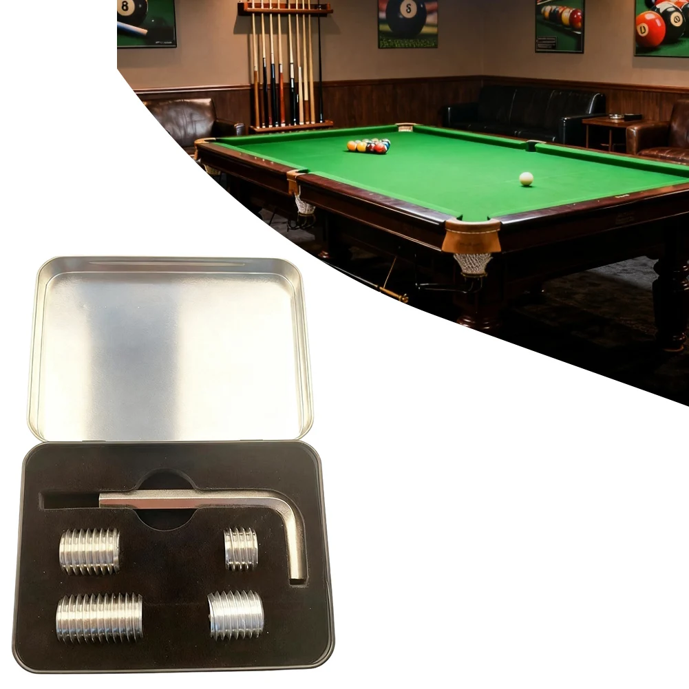 Pool Cue Weight Screws Set of 4 for Cuetec Billiards with Threaded Metal Bolts for Quick Installation and Adjustment