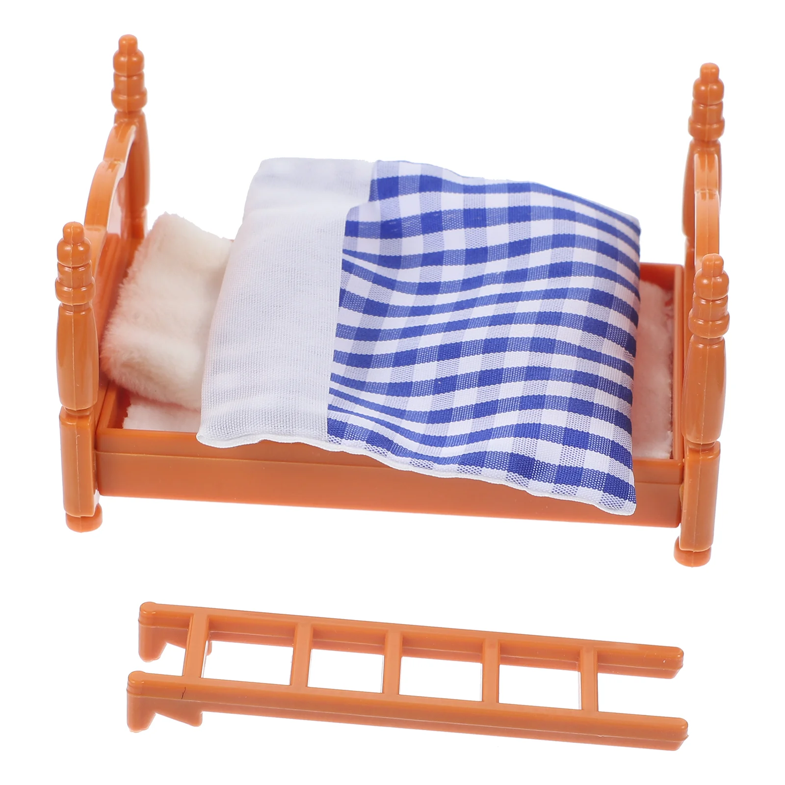 Bed Model Dolls House Bookcase Decor Mini Decoration Miniature Baby Crib Furniture Crafts Models