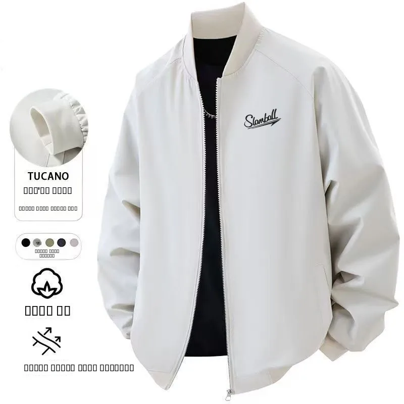 

SLAMBALL DK American Sle Baseball Jaet Men's Spring Autumn Casual Couple's Clothing Windproof Polyester Fabric Long Sv...