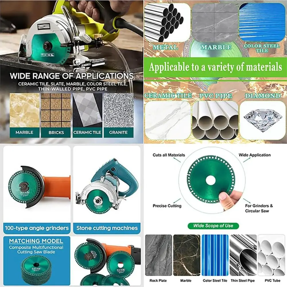 Accessories Ultra-Fine Tile Cutting Discs Multifunctional Indestructible Angle Grinder Discs Universal Cutting Saw Blade