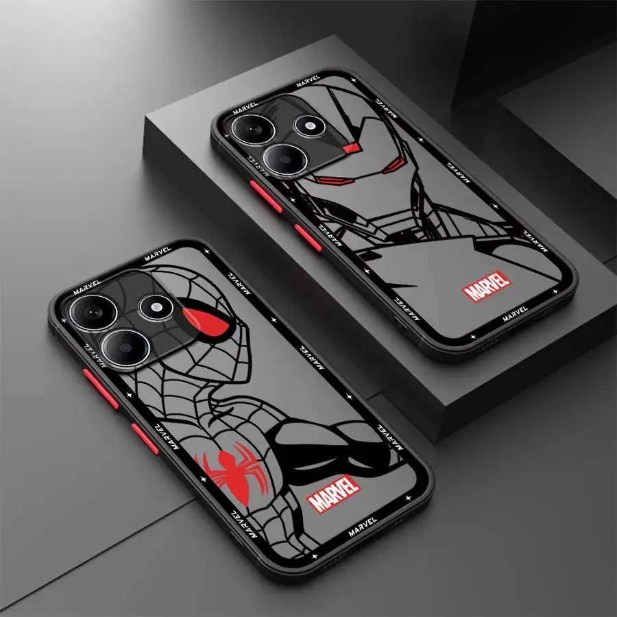 

Задний чехол для телефона Funda для Xiaomi Redmi Note 14 12 A4 13C 13 Pro Plus 14C 10 11 9S Marvel Spiderman