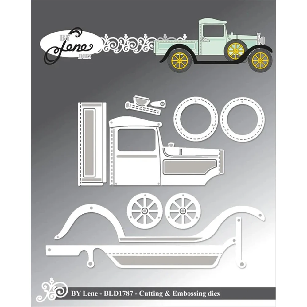 

2025 New By Lene Cutting Embossing Dies Christmas Accessories Old Car Dies Cut DIY Scrapbooking Greeting Card Diary Handmade