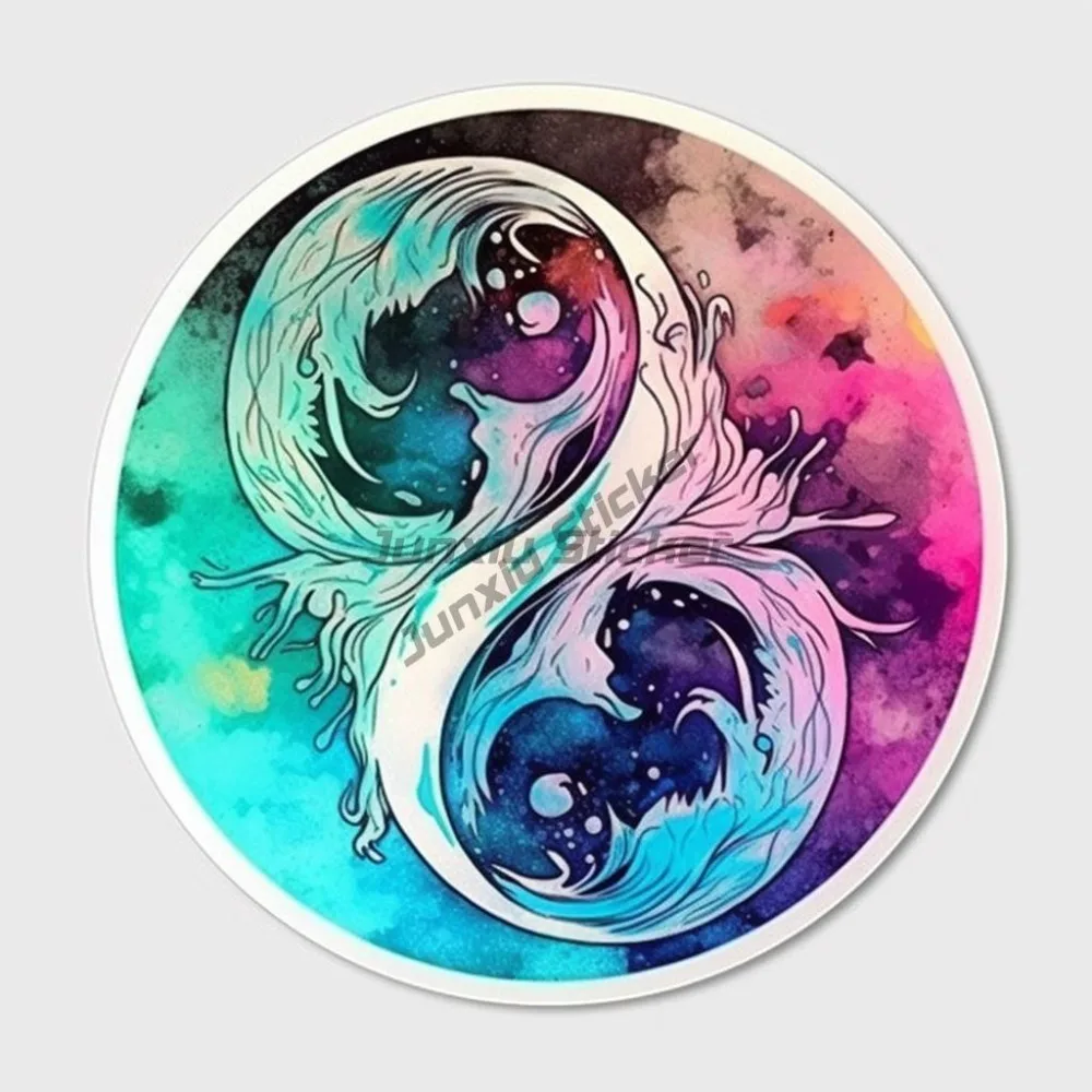 

YinYang Vinyl Decal Sticker for Car, Laptop, tumbler, more Waterproof Uv Decals Bike Accessories Decoration