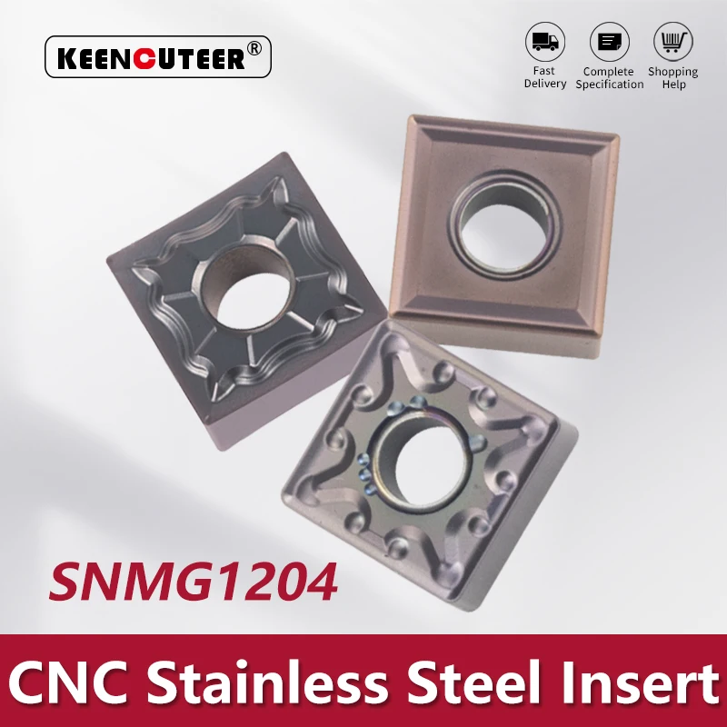 Carboneto de Inserção para Msdnn Ferramenta de Torneamento Externo Snmg Lâmina Aço Inoxidável Cortador Cnc Torno Snmg120404 Snmg120408 Snmg120412