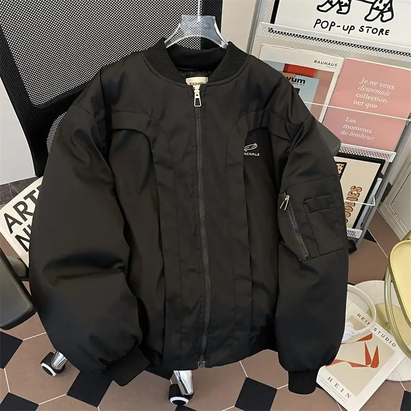 

Американская деконструированная хлопковая куртка в стиле пэчворк свободного кроя, теплая, молодежная, повседневная, унисекс, уличный дизайн, сенсация