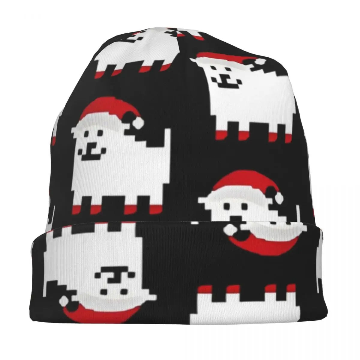 Annoying Dog Christmas Skullies Beanies Hat Deltarune Spamton Goth Unisex Ski Caps Warm Dual-use Bonnet