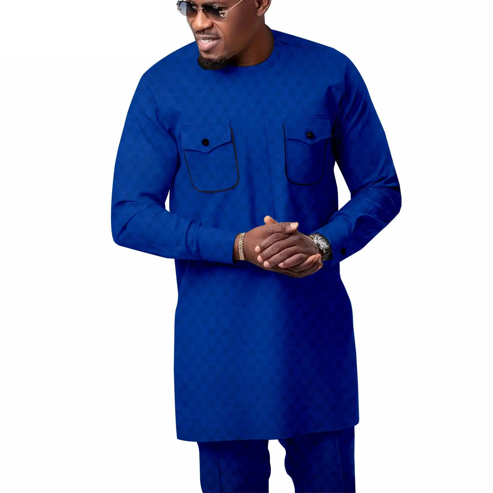 Venda! Novo kaftan elegante terno masculino africano de duas peças vestido agbada jaqueta e calças de casamento terno de casamento estilo étnico africano