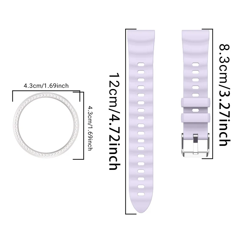 Watch Band For Huawei GT6 Official Strap For Huawei GT6 41mm Single-Row Diamond Case Anti-Collision Easy to Install and Remove