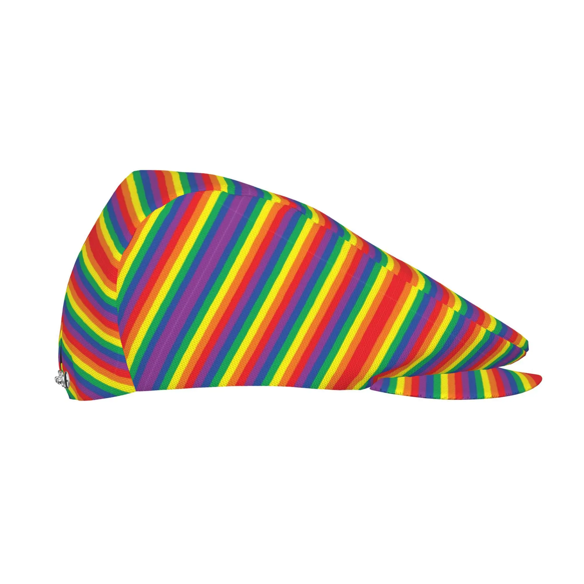 1pc Rainbow Stripes All-over print flat-top hats for men and women, newsboy caps, berets, Irish hats, driver caps, retro hats, p