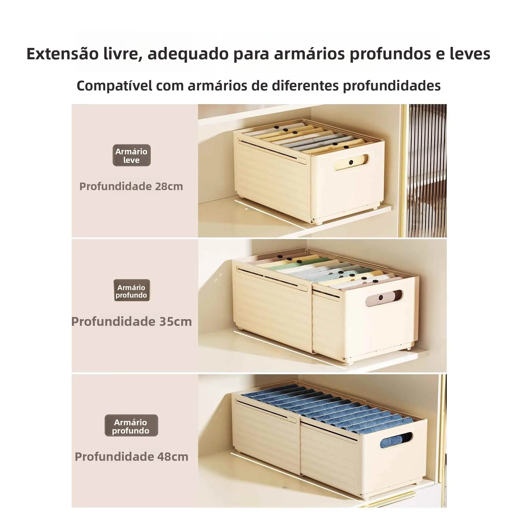 Caixa Organizadora de Roupas Expansível, Armário Independente, Essencial para Cozinha, Material PVC, Estilo Nórdico para Todos