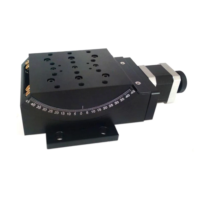 Electric Motorized Goniometer Stage Platform Aluminum Construction Rotation Range +/- 45 Degree