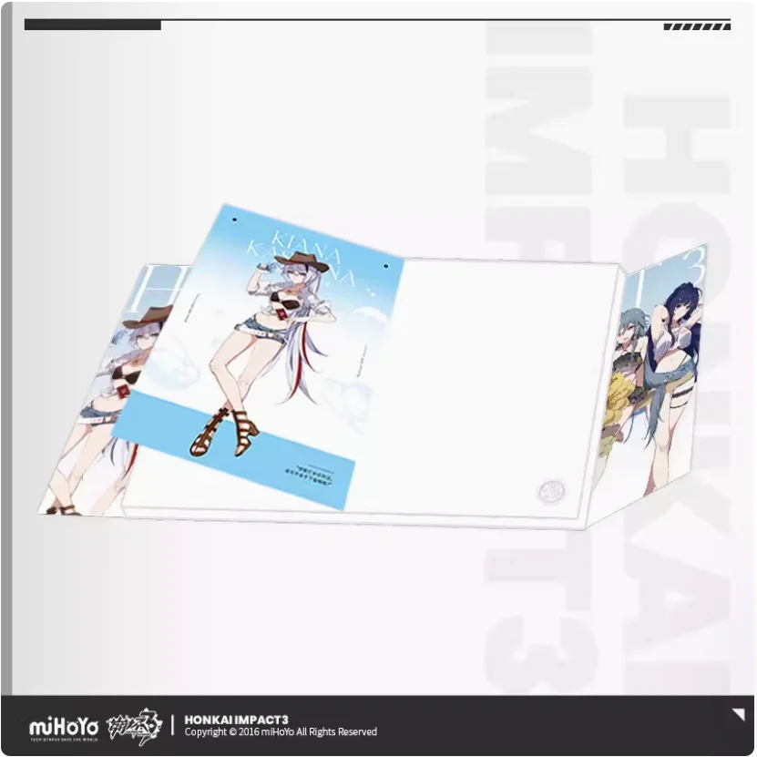 2024 Anime Honkai Impact 3 Leisurely Summer Series Notebook Notepad Cute Cosplay Cartoon Gift