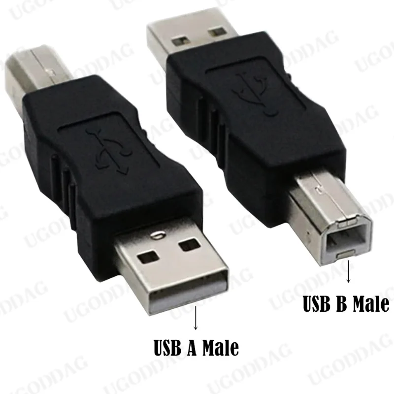 High Speed USB 2.0 Type A Female To Type B Male USB Printer Scanner Adapter Data Sync Coupler Converter Connector