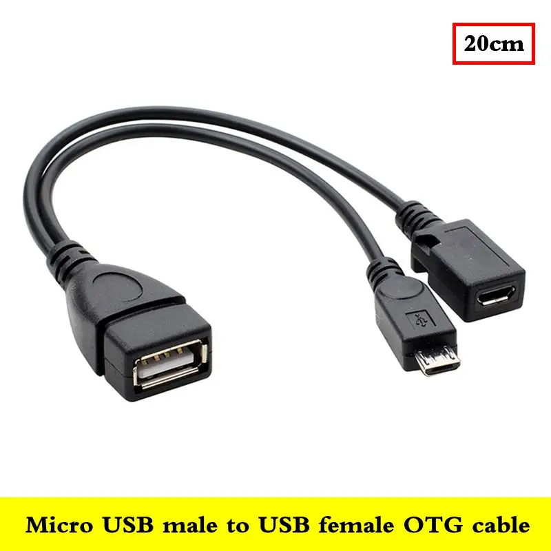 USB Female to Micro Male/Female Eith External Power Supply, Mobile Phone, Tablet, Micro OTG Data Cable With Power Supply Port