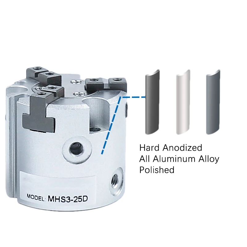 

NEW MHS2/MHS3/MHS4 Finger Pneumatic Gripper Replacement Double Action Rotating Air Cylinder 16D/20D/25D/32D/40D/50D