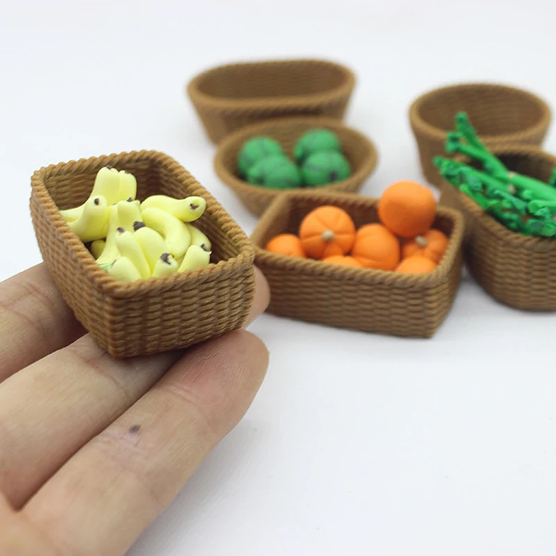 1:6/1:12 Poppenhuis Miniatuur Miniatuur Simulatie Fruitmand Meubels Thuis Model Decor Speelgoed Poppenhuis Accessoires