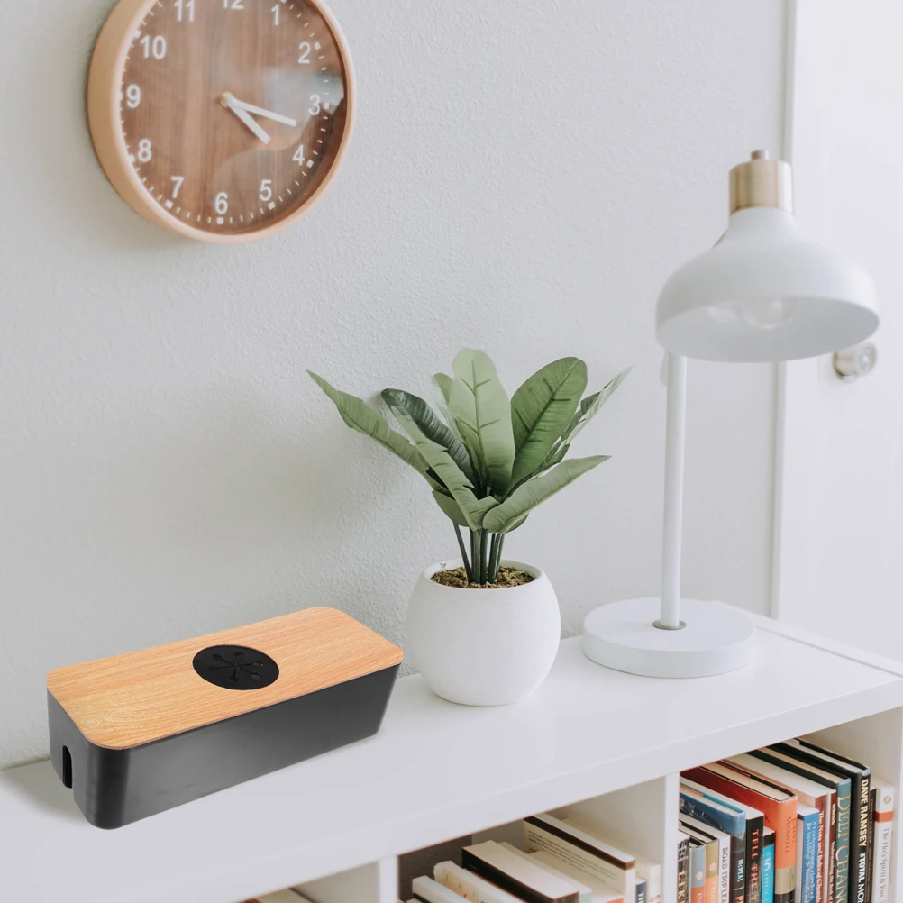 

Wire Storage Box Cable ganizer Large Capacity Desk Power Holder ABS Material Heat Dissipation Cord Management Box Wire ganizer