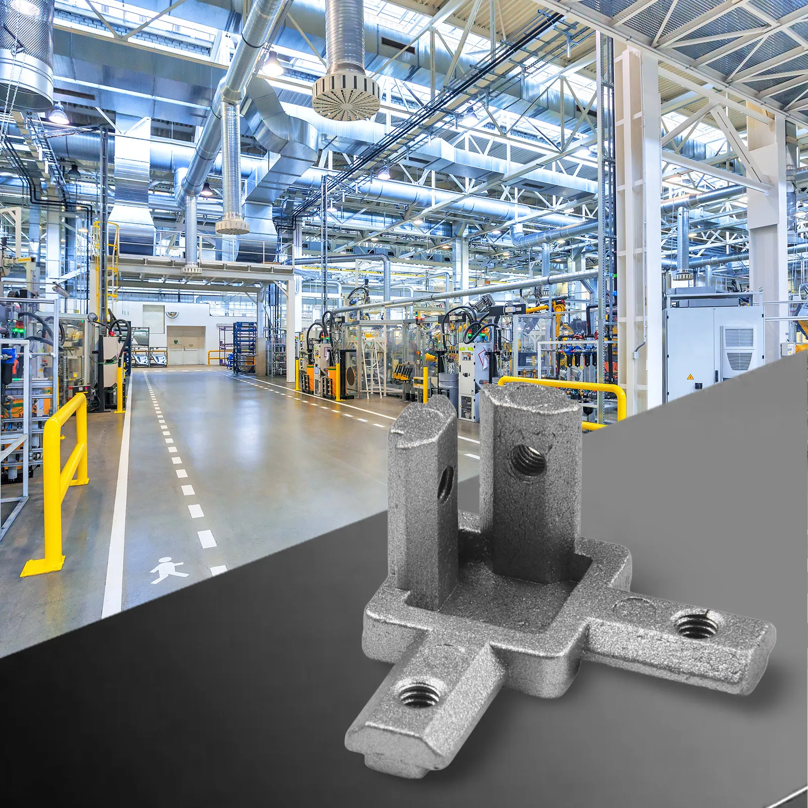 Conector de ángulo de junta interna Conector de ángulo interior estándar de la UE Conector interno Perfil de junta de aluminio práctico