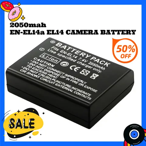 2050mah EN-EL14a EL14 BATTERIA FOTOCAMERA EN-EL14 per Nikon P7000 P7100 P7800 P7700 D3100 D3200 D3300 D3400 D3500 D5600 D5100 D5300