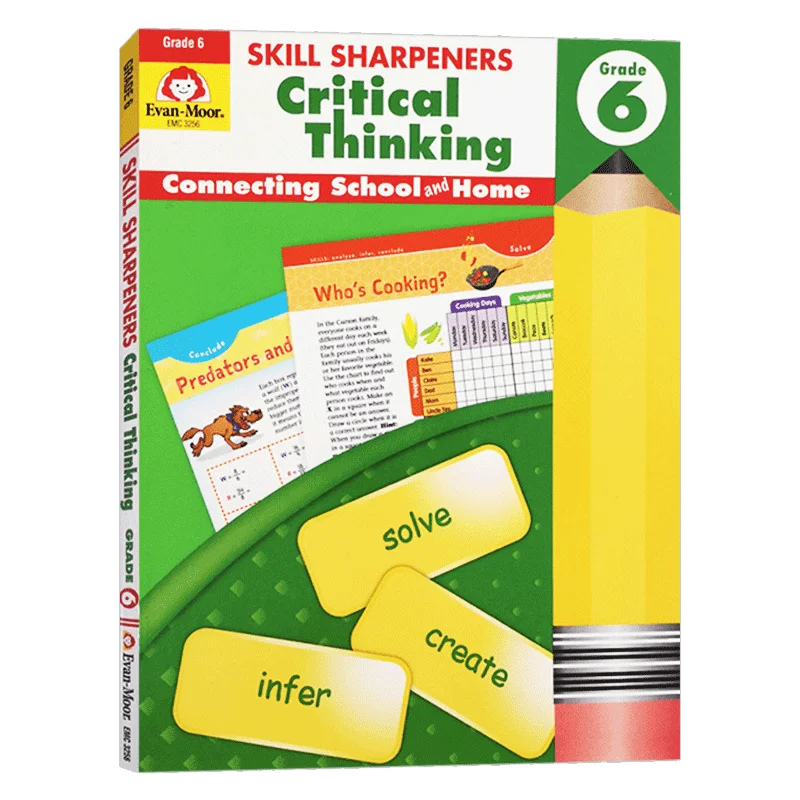 Evan-Moor Skill Sharpeners Critical Thinking, Grade 6 Workbook,aged 9 10 11 12, English book 9781629383545