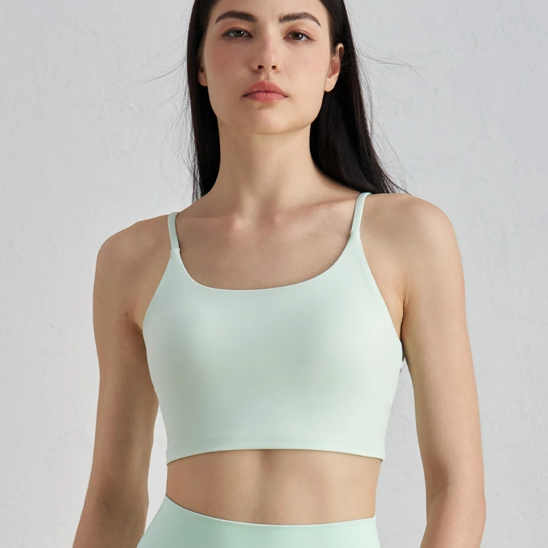 Women Sports Bra Comprehensive Training Shockproof Halter Underwear Sports Fitness top Gym Yoga Chest Pad Comprehensive With Pad