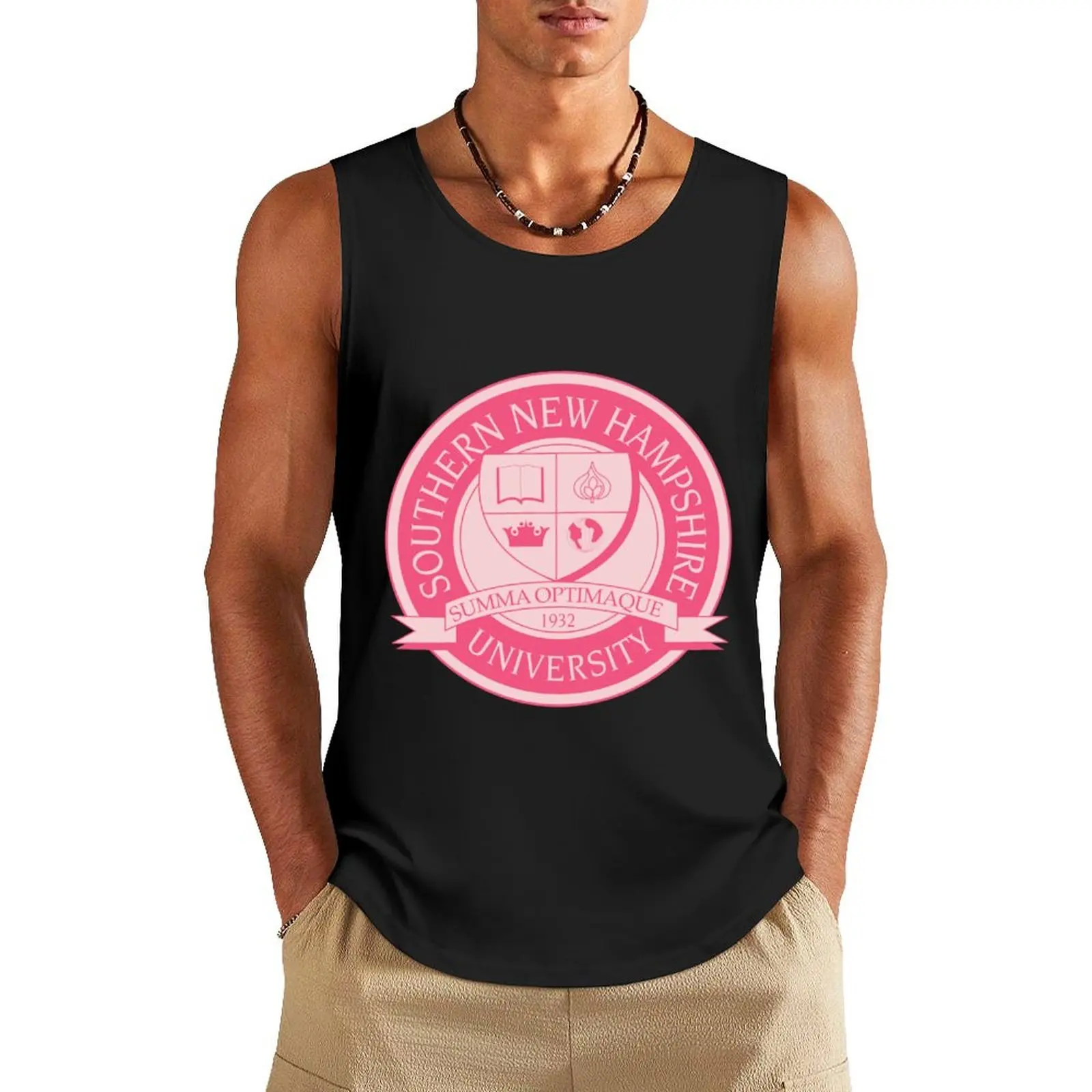 SNHU Pink Tank Top Bodybuilding clothing man mens designer clothes men gym clothing Gym man