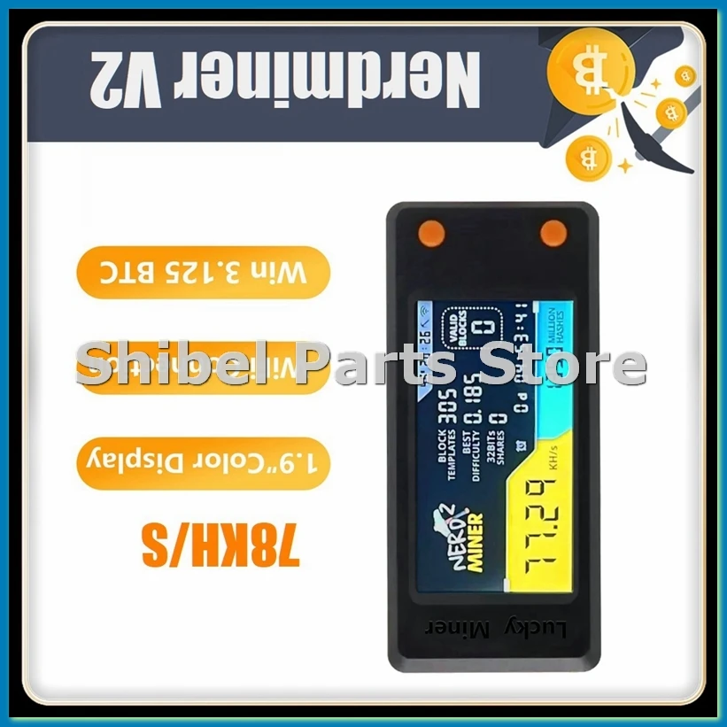 

Nerdminer V2 78KH/S BTC Solo Lottery Miner с ЖК-дисплеем Bitcoin BTC Crypto Miner ASIC Mining Miner Silent Miner-A23U