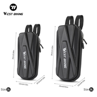 WEST BIKING 2L/3L Capacity Electric Scooter Front Bag Handlebar Water-Resistant Quick Release EVA Rainproof Bag Storage Case