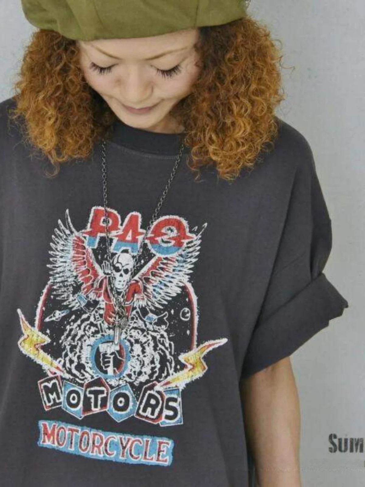 Coréen Sle ample grande taille doux rond Ne ort Sve t-shirt Dr genou longueur imprimé avant et Ba jupe a-ligne Dr