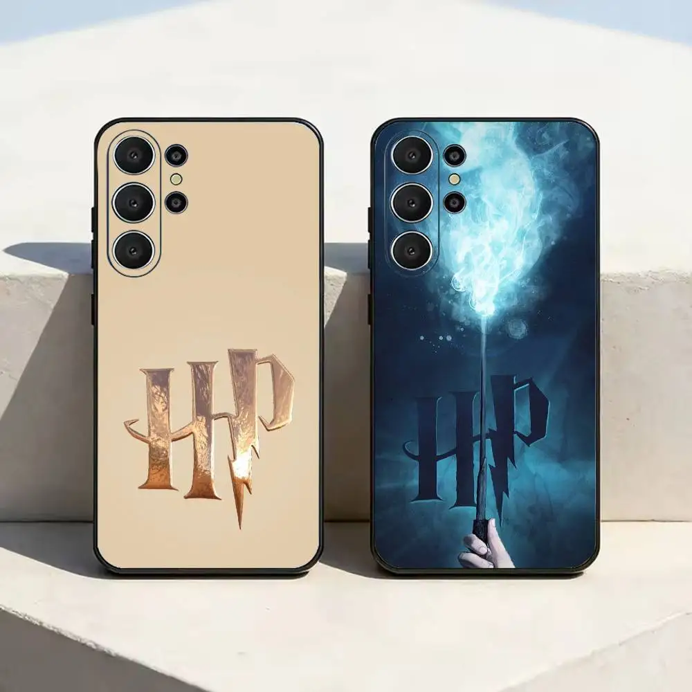 Funda para Teléfono con Diseño de Varita Mágica de Harry Potter para Samsung S25, S24, S21, S22, S23, S30, Ultra, S20, Plus, Fe, Lite, Note, 10, Color Negro
