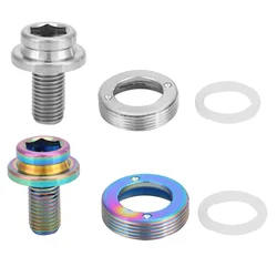 Crank Bolt Crank Bolt Extractor M8*15mm Mountain Road Bike Crank Bolt Bottom Bracket BB Axle Screws Kit with Dust Cap & Washer