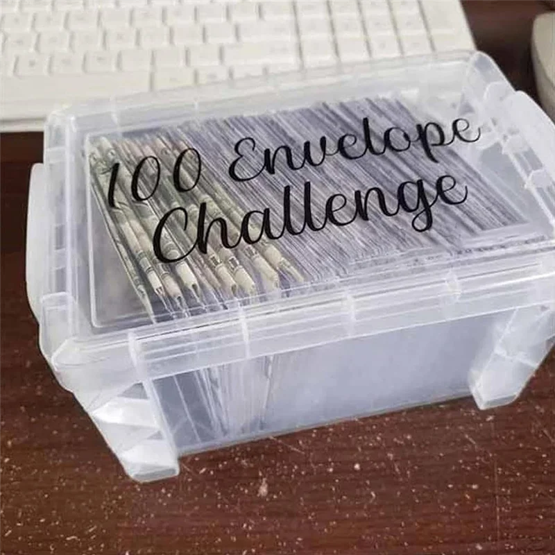 

100 Envelopes Money Saving Challenge Box Kit, 100 Envelope Challenge Perfect For 100 Day Savings Challenge