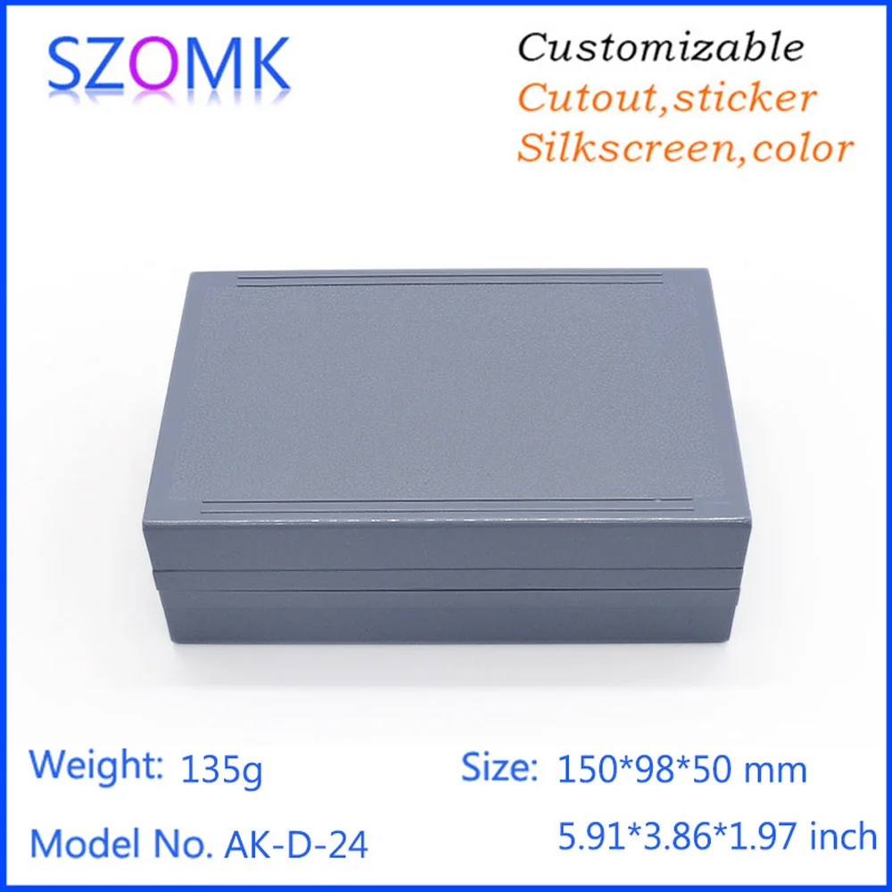1Piece 150*98*50mm szomk desktop industrial control enclosure plastic box for electronic components plastic switch housing