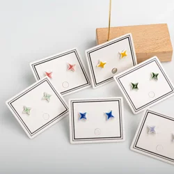 Small And Cute Porcelain Multicolor Earrings Anti-allergic #LY405 инди кид аксессуары волейбол аниме anime earrings