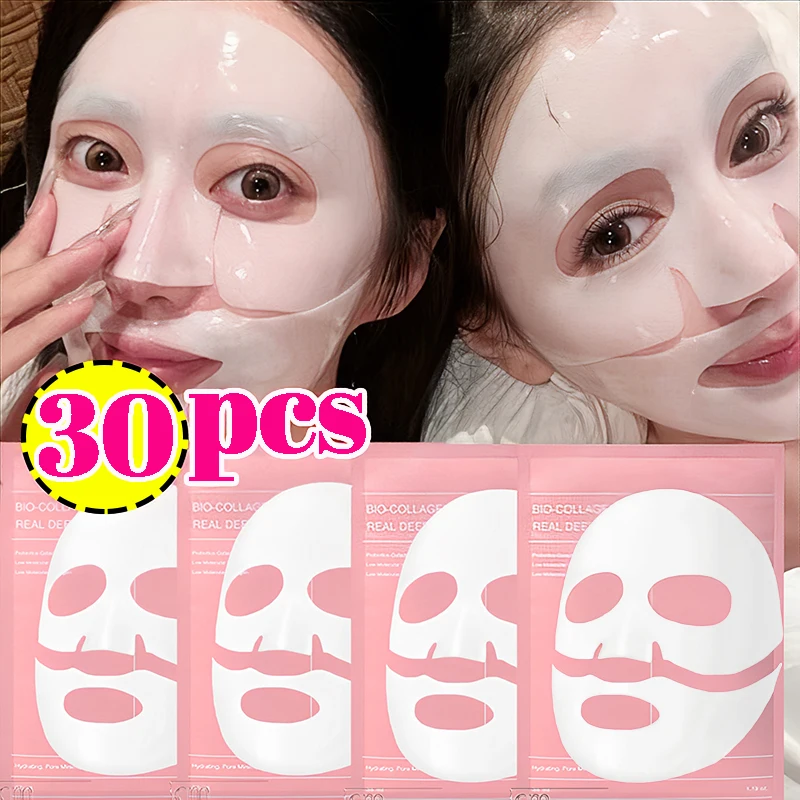 1-30pcs Collagen Sleeping Mask Hydrating Moisturizing Whitening Smooth Deep Hydration Moisturizer Facial Mask Collagen Skin Care