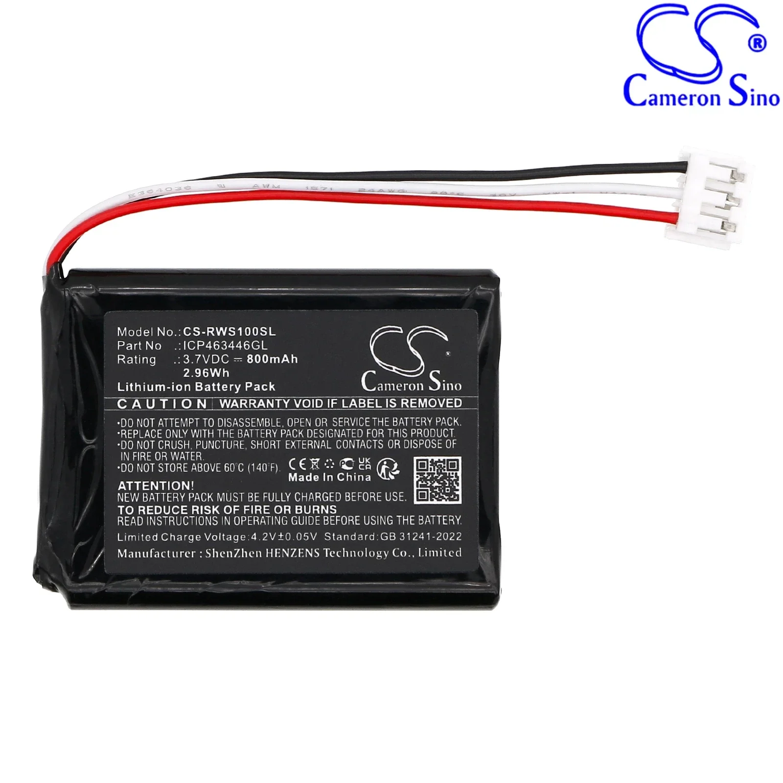 Replacement 3.7V 800mAh Amplifier Battery for Red Witch Seven Sisters Violetta Delay RWLIBATT ICP463446GL