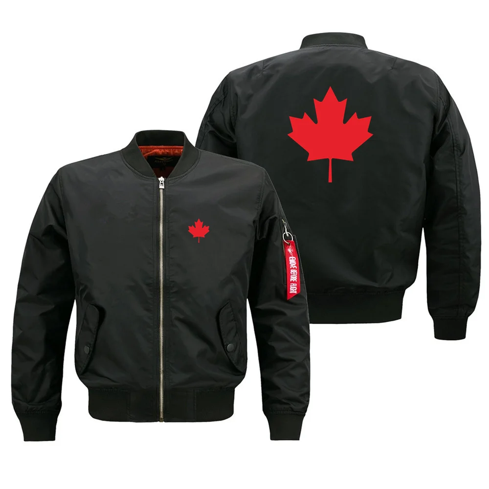 Outdoor Military Canada Flag Flight Men Ma1 Bomber Jacket Windproof Man Baseball Coats Men Clothing