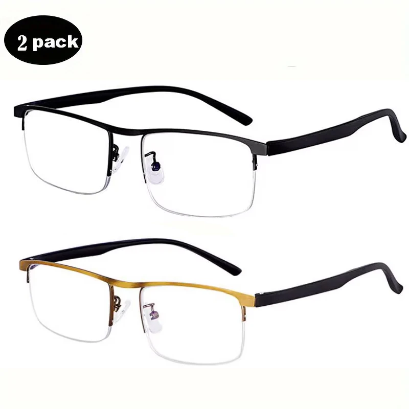 

2pcs Adjustment Multifocal Reading Glasses Men Anti Blue Ray Progressive Computer Eyewear Prescription Glasses