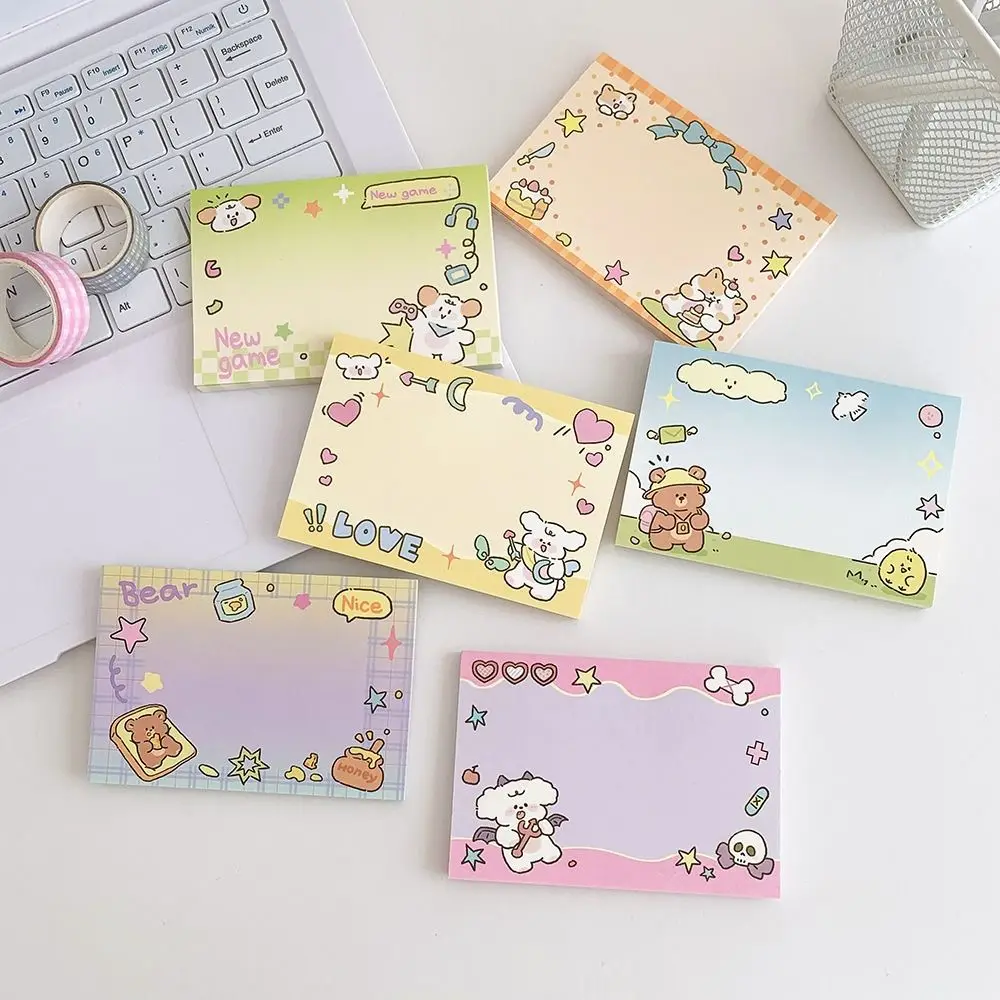 Post School Supplies 50 Sheets Memo Pad Weekly Cute Label Notepad Self-adhesive Cartoon Message Paper For Office School